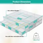 WALI Metal Mesh Monitor Riser Desktop Stand with Storage Drawers for Computer, Laptop, LED, LCD, OLED Flat Screen Display, and Printer (STT006-B), Black - Image 4